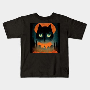 Halloween Cat Kids T-Shirt